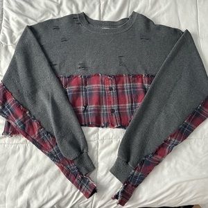 Furst of a kind cropped flannel/crew